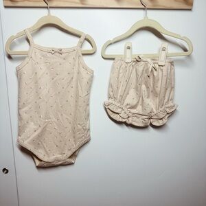 Adorable Cream Baby Outfit Set